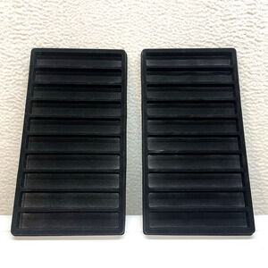 Darice Jewelry Display Tray Black Velvet Compartment Rectangle 10 Sections New
